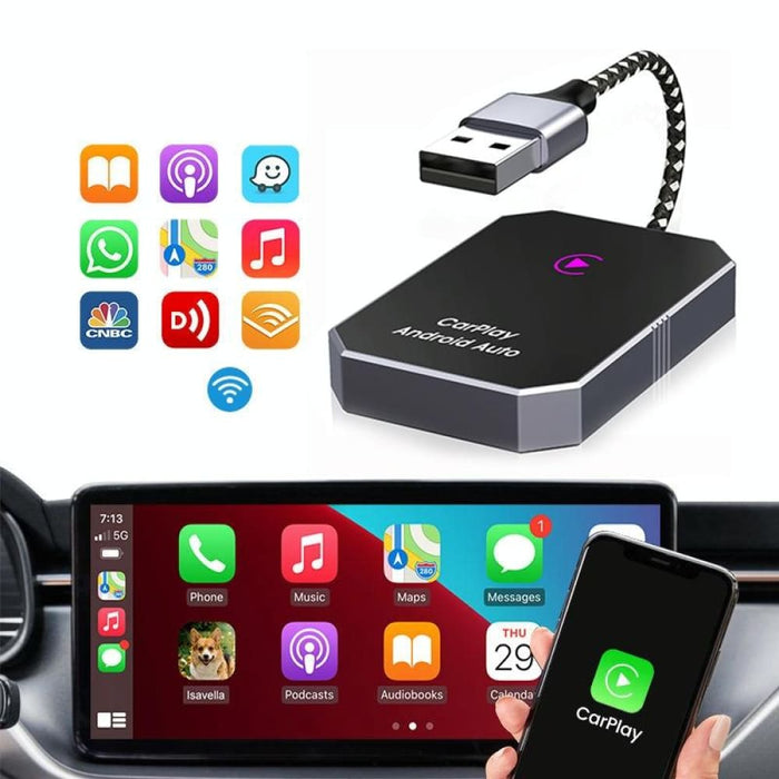 Car Carplay Box Wired To Wireless Bluetooth Adapter