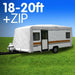 Caravan Cover With Zip 18 - 20 Ft