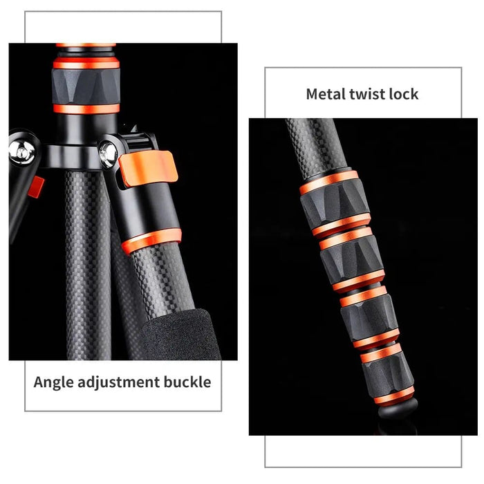 Carbon Fiber Camera Tripod For Dslr Portable Lightweight