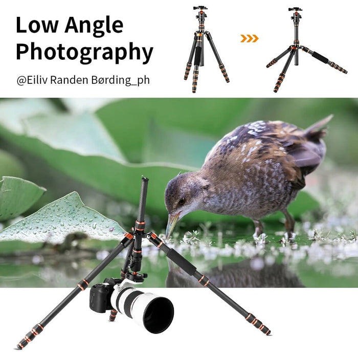 Carbon Fiber Camera Tripod For Dslr Portable Lightweight