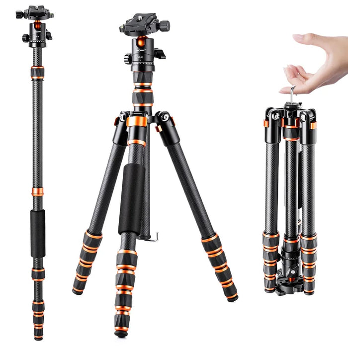 Carbon Fiber Camera Tripod For Dslr Portable Lightweight