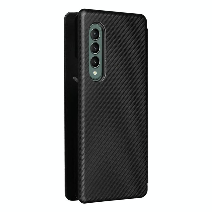 Carbon Fiber Flip Leather Phone Case For Samsung Galaxy z