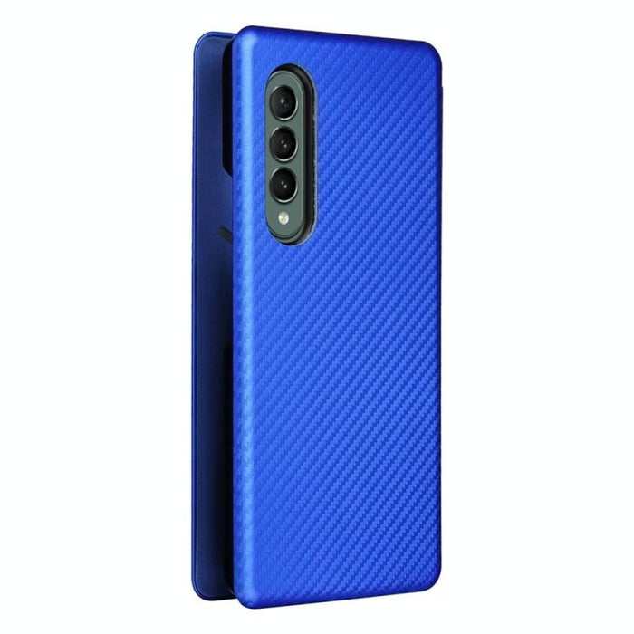 Carbon Fiber Flip Leather Phone Case For Samsung Galaxy z