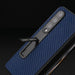 Carbon Fiber Texture Phone Case With Holder For Samsung