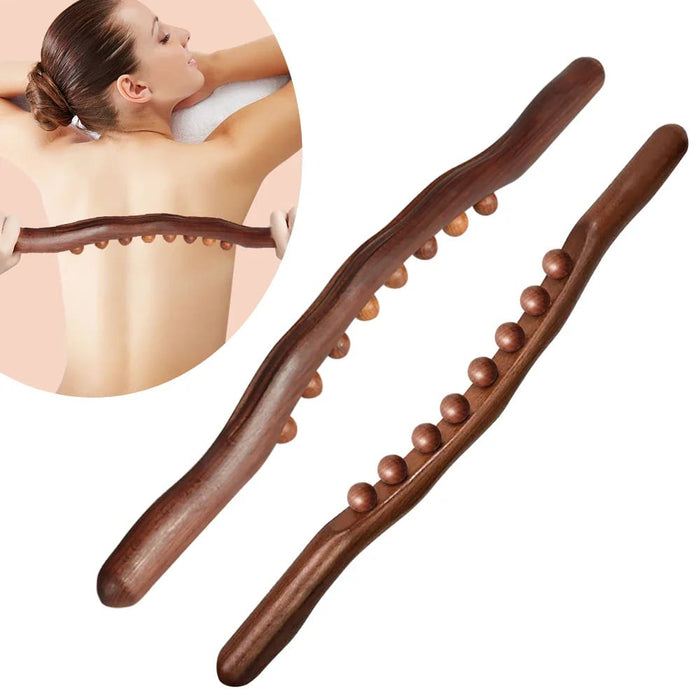 Carbonized Wood Scraping Massage Stick for Body
