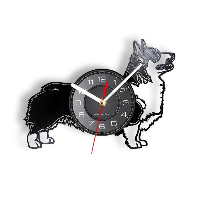 Cardigan Welsh Corgi Dog Vinyl Record Wall Clock