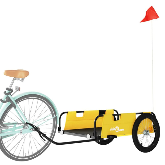 Cargo Bike Trailer Yellow Oxford Fabric and Iron Kaoil