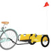 Cargo Bike Trailer Yellow Oxford Fabric and Iron Kaoil