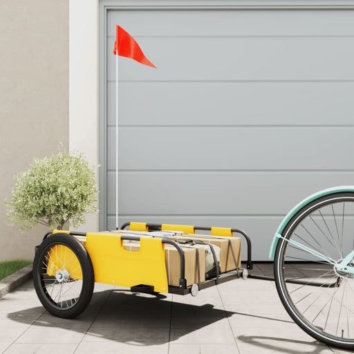 Cargo Bike Trailer Yellow Oxford Fabric and Iron Kaoil