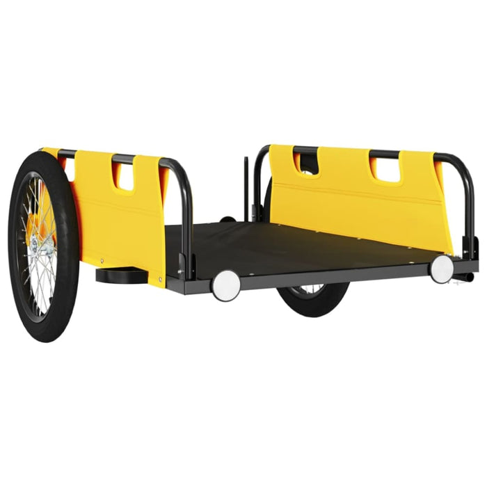 Cargo Bike Trailer Yellow Oxford Fabric and Iron Kaoil