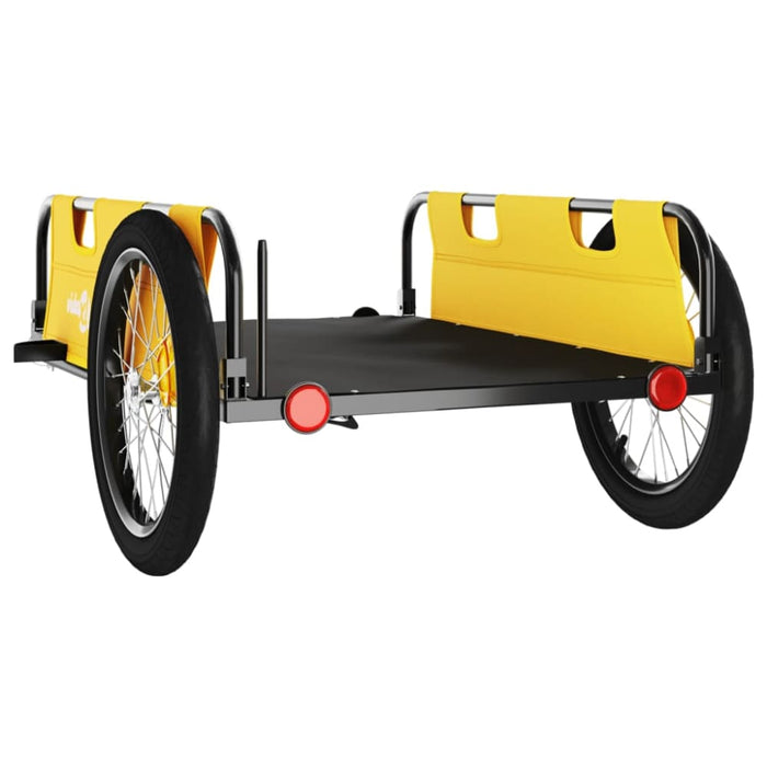 Cargo Bike Trailer Yellow Oxford Fabric and Iron Kaoil