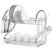 Carla Home 2 Tier Dish Rack with Drain Board for Kitchen