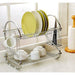 Carla Home 2 Tier Dish Rack with Drain Board for Kitchen