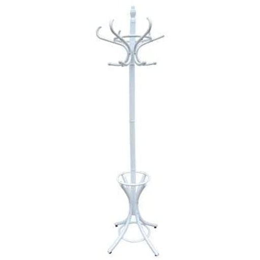 Carla Home White Coat Rack With Stand Wooden Hat And 12