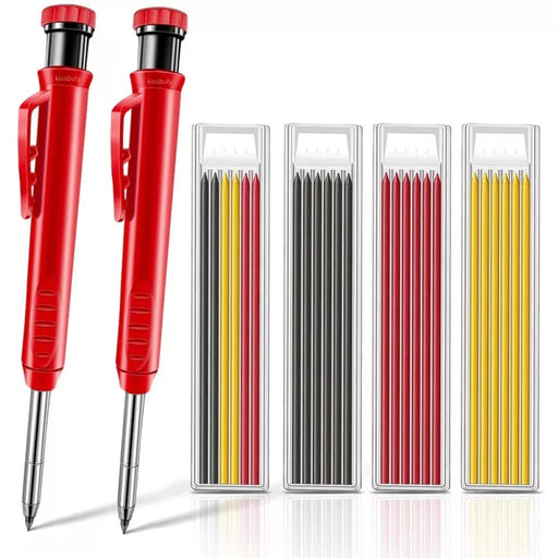 Carpenter Pencil Set with Sharpener Refills