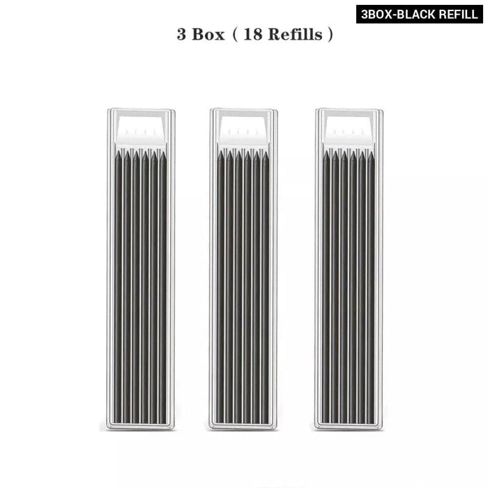 Carpenter Pencil Set with Sharpener Refills