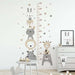 Cartoon Animala Height Ruller Wall Stickers for Kids Room