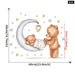 Cartoon Bear Mom And Baby Wall Stickers For Shower Party