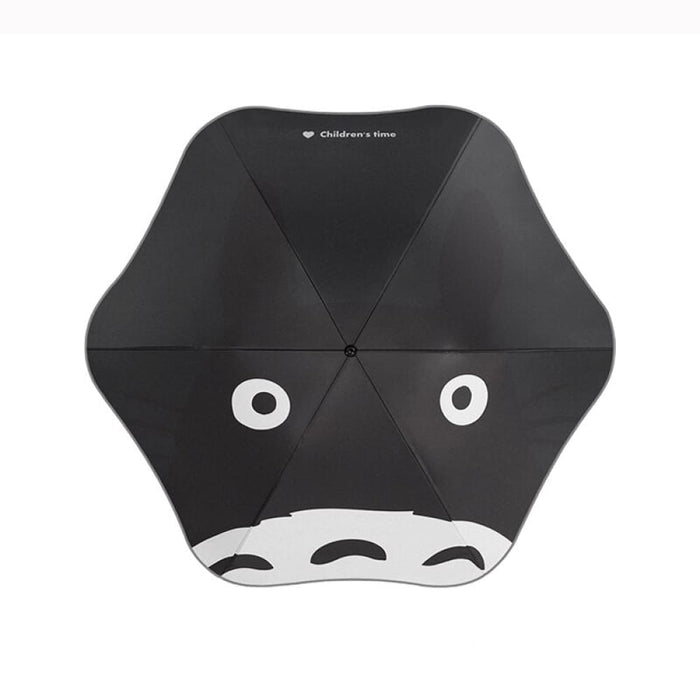 Cartoon Design Umbrella with Reflective Stripes for Kids