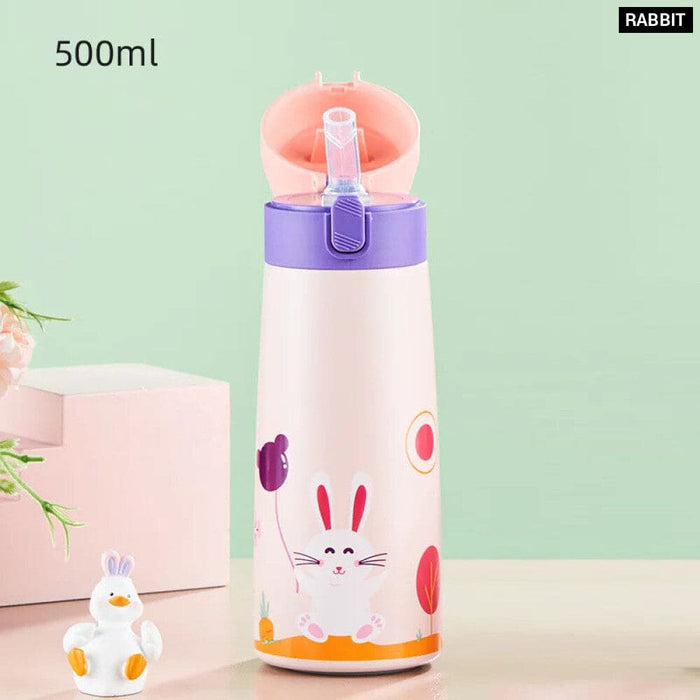 Cartoon Kids Thermos Mug with Leak Proof Case