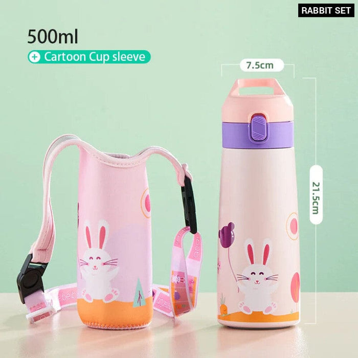 Cartoon Kids Thermos Mug with Leak Proof Case