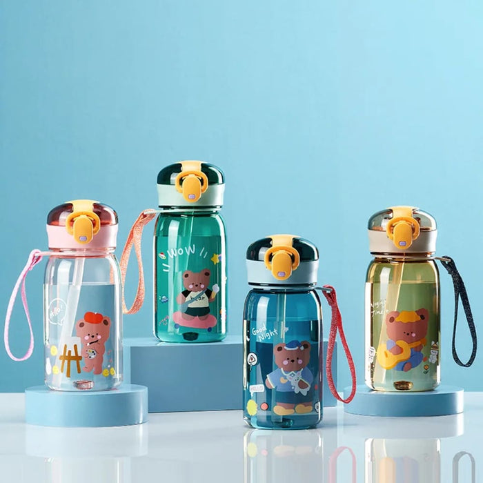 Cartoon Leakproof Kids Sippy Cup With Straw