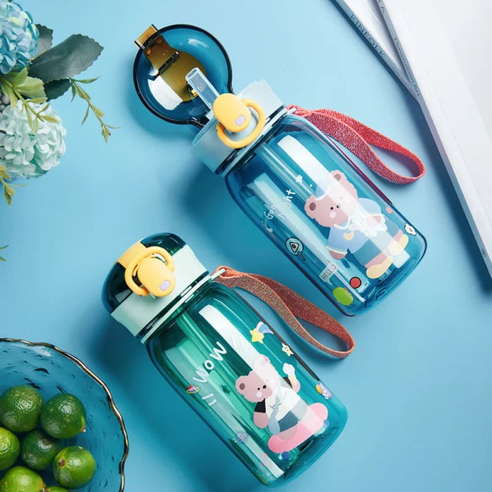 Cartoon Leakproof Kids Sippy Cup with Straw