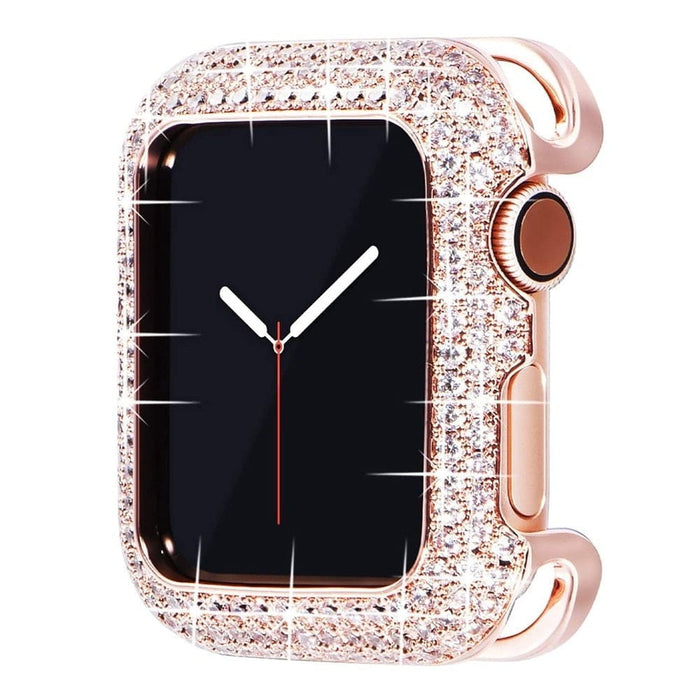 Carved Copper Diamond Bling Bumper Case for Apple Iwatch