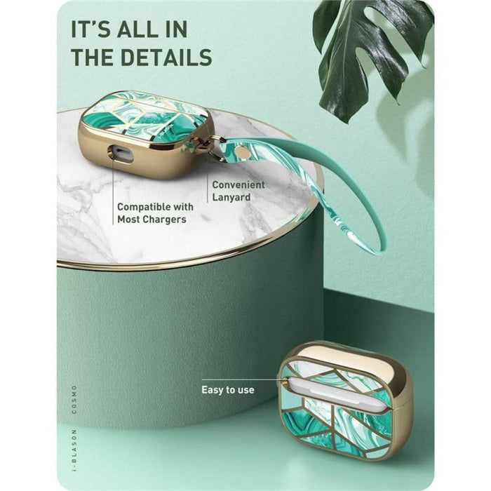 Case Designed for Airpods Pro 360 Degree Protective Marble