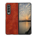 Case For Galaxy z Fold 3 Pu Leather Back Cover Flip Shell