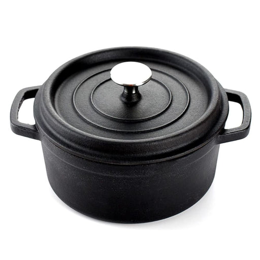 Cast Iron 24cm Stewpot Casserole Stew Cooking Pot With Lid