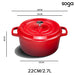 2x Cast Iron 24cm Stewpot Casserole Stew Cooking Pot