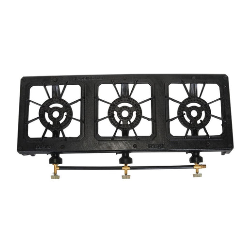 Cast Iron Lpg Triple Burner with Convenient Setup