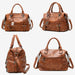Casual Handbag Soft Faced Solid Colour One Shoulder