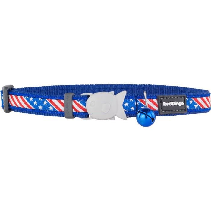 Cat Collar by Red Dingo us Flag Blue