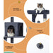 Cat Tree Tower Scratching Post Scratcher 138cm Trees Condo