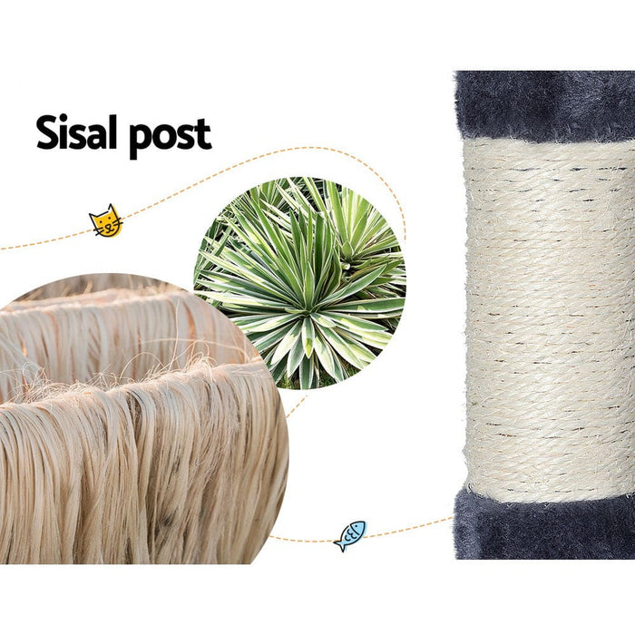 Cat Tree Tower Scratching Post Scratcher 138cm Trees Condo