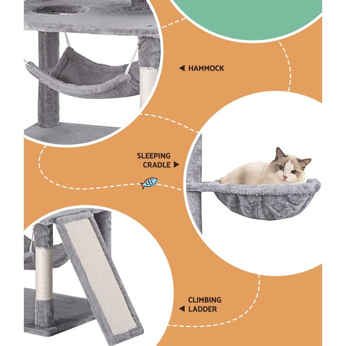 Cat Tree Tower Scratching Post Scratcher 161cm Condo House