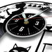 Cat Vinyl Record Wall Clock Modern Kitchen Decor