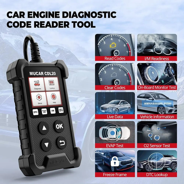 Cdl20 Obd2 Car Diagnostic Tool Clear Engine Light and Smog