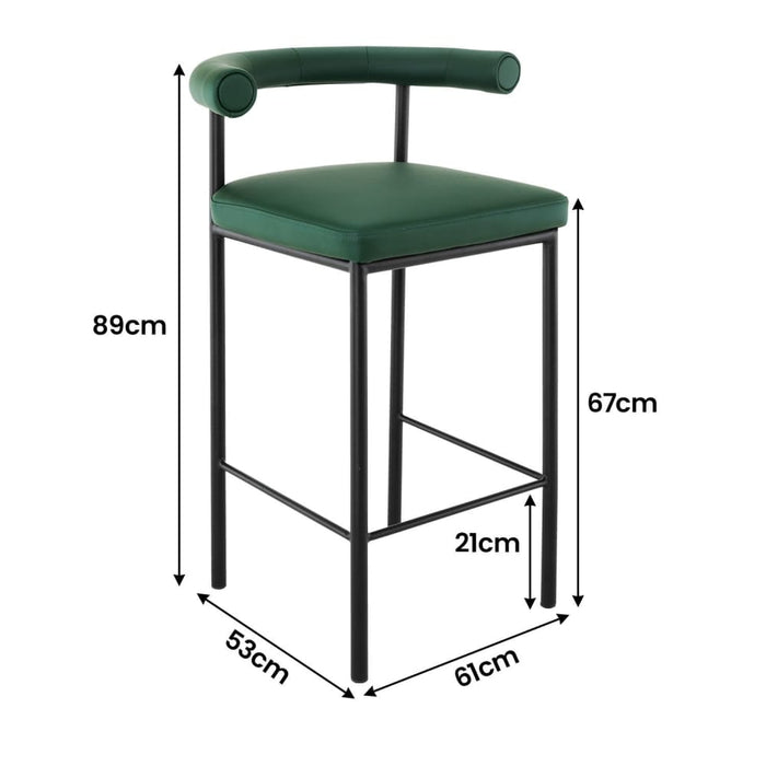 Cedric Bar Stool W/ High-density Foam Upholstered in Pu