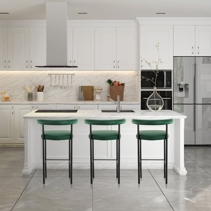 Cedric Bar Stool W/ High-density Foam Upholstered in Pu