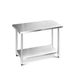 Cefito 1219 x 610mm Commercial Stainless Steel Kitchen Bench