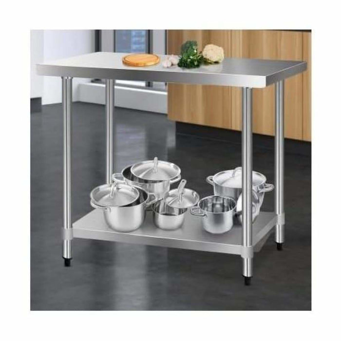 Cefito 1219 x 610mm Commercial Stainless Steel Kitchen Bench
