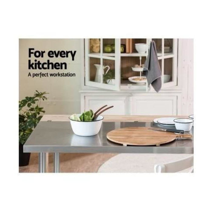 Cefito 1524 x 610mm Commercial Stainless Steel Kitchen Bench