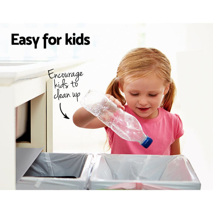 Goslash Picks Cefito 2x15l Pull out Bin - Grey