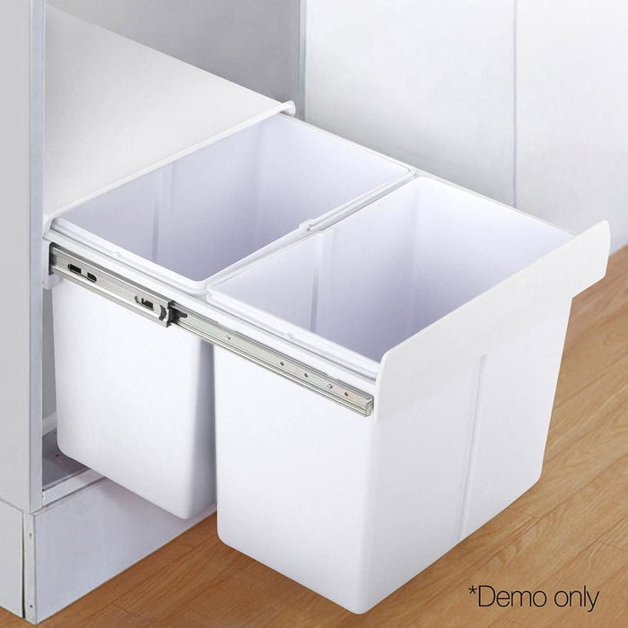 Goslash Picks Cefito 2x20l Pull out Bin - White