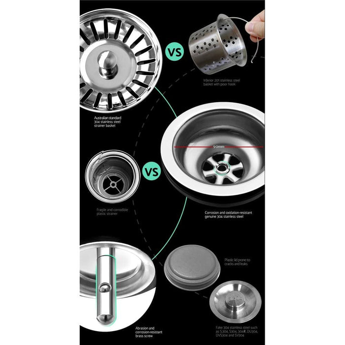 Goslash Picks Cefito 36cm x Stainless Steel Kitchen Sink