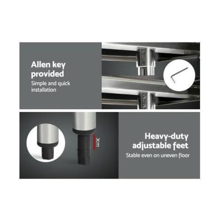 Cefito 610 x 1829mm Commercial Stainless Steel Kitchen Bench