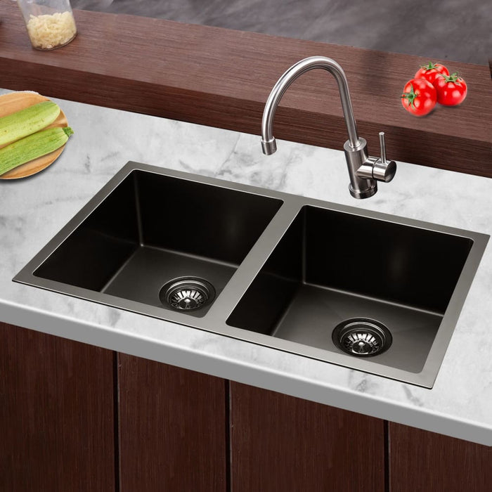 Cefito 77cm x 45cm Stainless Steel Kitchen Sink Under Top